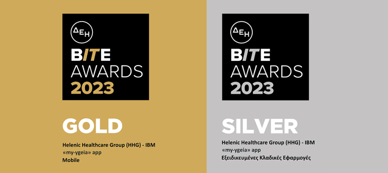Διπλή διάκριση για την εφαρμογή «my-Ygeia» του Hellenic Healthcare Group στα ΔΕΗ BITE Awards 2023
